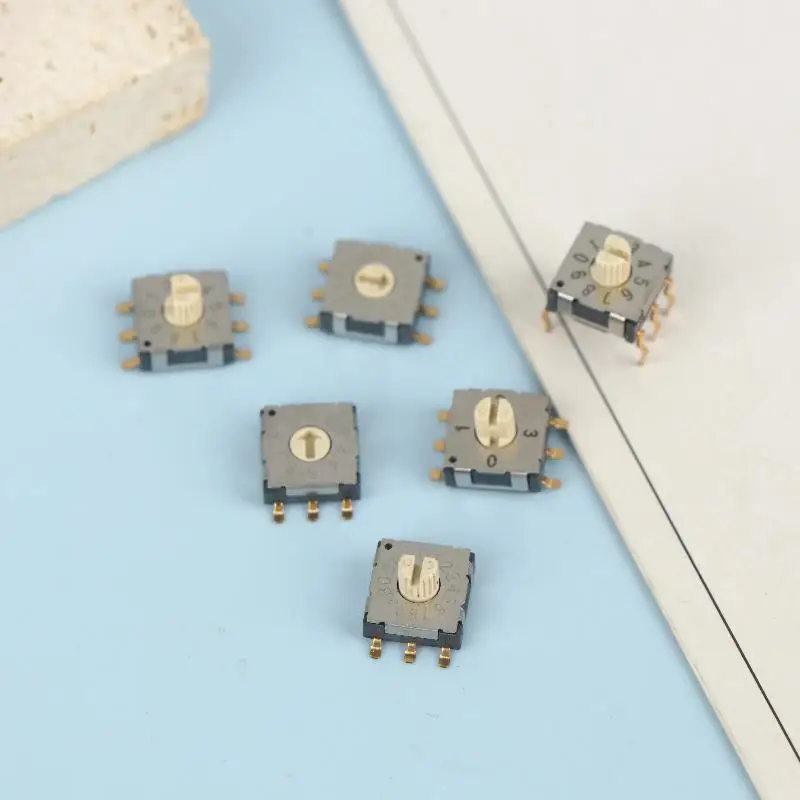 NEW 2Pcs Mini Encoder Rotary Encoder Switch BCD8421 Multi Gear Band Knob Switch SMD Band Switch