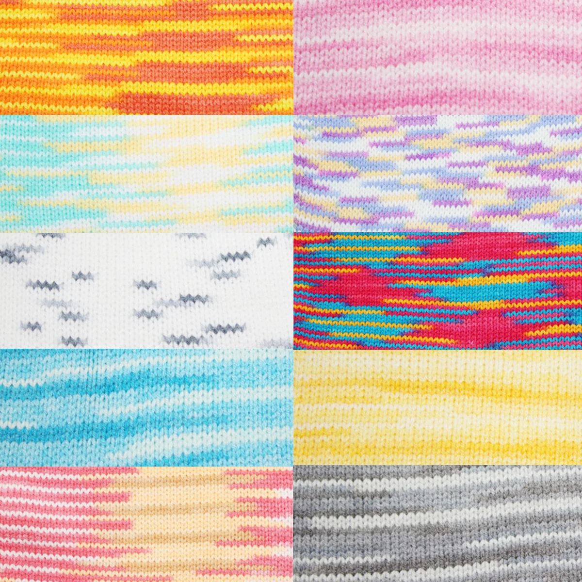 

10PCS Dyed Cotton Wool Yarn Medium Thick Knitting Crochet Milk Silky Non Fluff Multi Color No Fade Machine