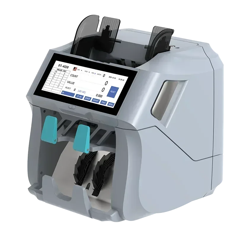 In stock  Hot Selling 2-Pocket Full Screen Touch  Display  Banknote Counting Machine Mixed Bill Counter Value Sorter