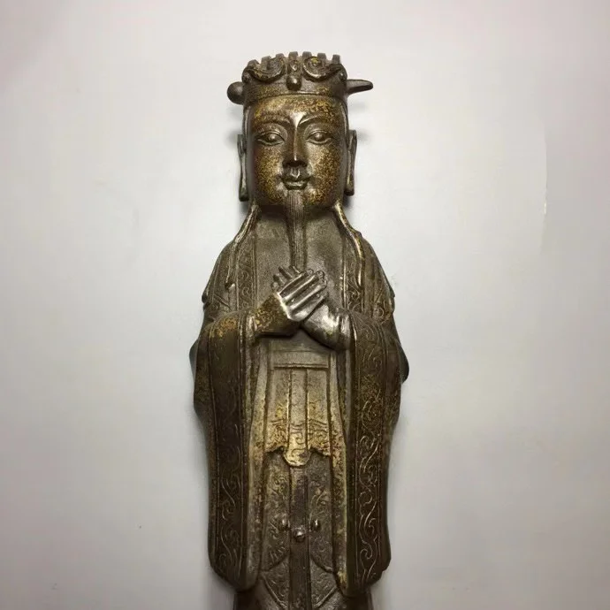 Rare  old Handmade copper Tian Guan Buddha statue,Free shipping