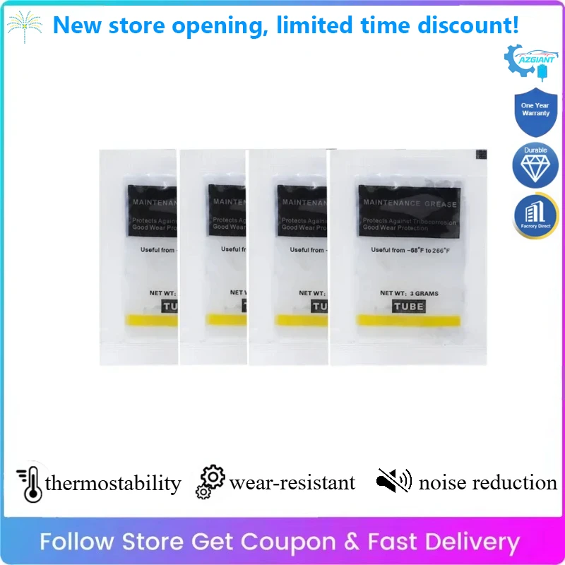 

AZGIANT 4PCS Lubrication Waterproof Sealing Silicone Grease White Oil Automobile High Speed Motor Maintenance Tool Upgrade 2025