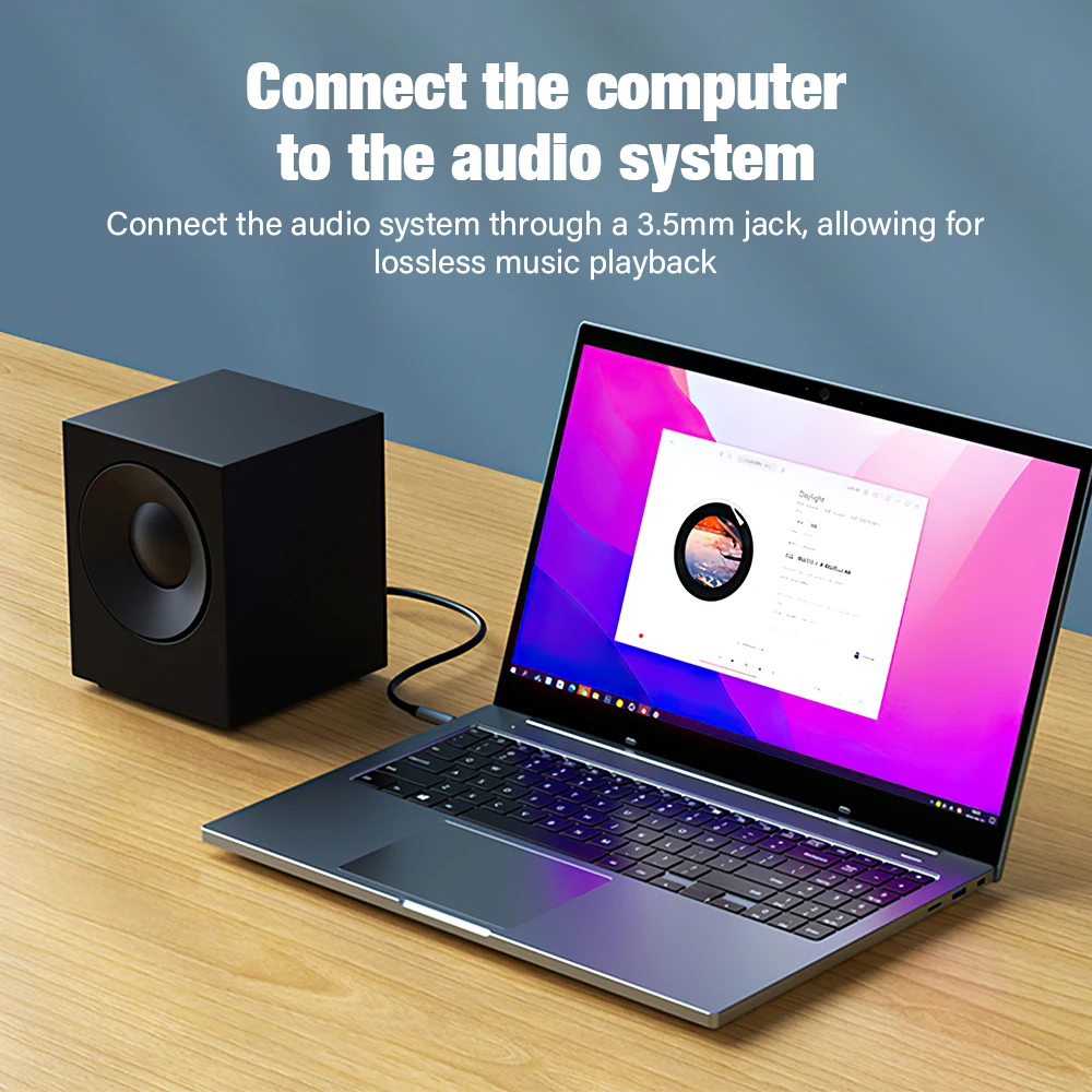 كابل ستيريو مطلي بالذهب عيار 24 قيراط 3.5 إلى 6.35 3.5 ملم TRS إلى 2 × 6.35 ملم TS Mono Y سلك صوت مقسم متوافق مع هاتف iPod والكمبيوتر المحمول #3