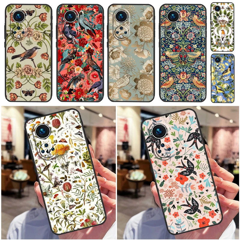 Garden Birds Case For Huawei P30 P20 P40 Lite P50 Pro P Smart 2021 Nova 5T Honor X8 X9 50 70 80 Cover