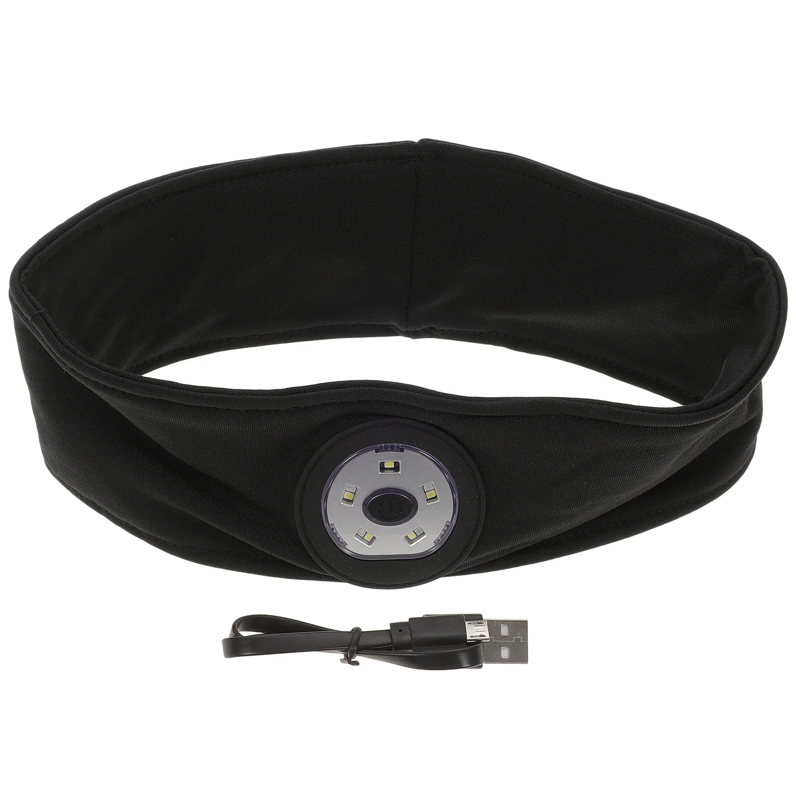 2 Stück LED-Stirnbänder, wiederaufladbar, USB-Laufschweißbänder, Unisex, Sport, Workout, Fitness, schweißabsorbierendes elastisches Band