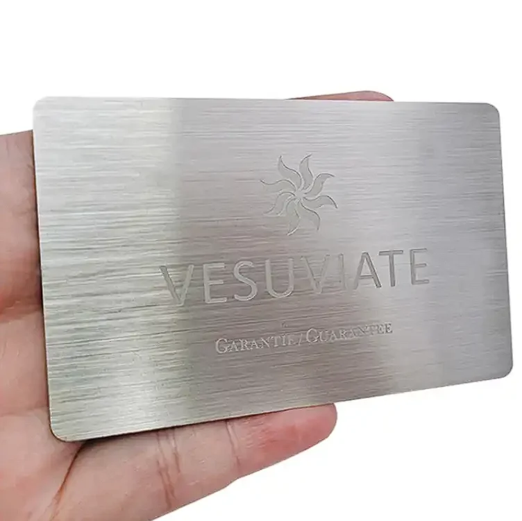 100pcs Custom ized Cheap Die Cut Metal Credit Card Stainless Steel Vip Member Metal Business Cards for Laser Engraving