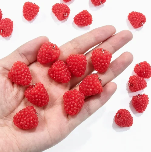 Lot 10 Pcs Resin Raspberry Charms Jewelry Making  Earrings Pendants Necklaces Bracelets DIY Accessories gift