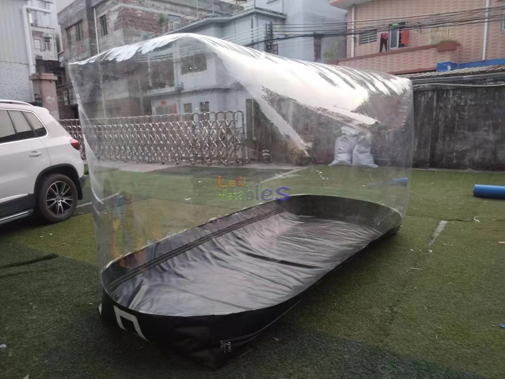 Popular Folding Inflatable Motorcycle Bubble Cover Custom PVC Transparent Inflatable Bike Bubbles For Sale