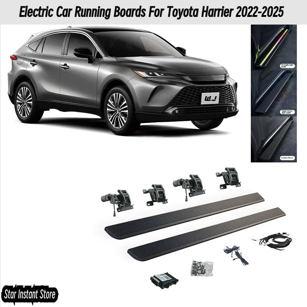 

Auto Retractable Running Boards for 2022-2025 Toyota Harrier, Electric Side Steps with LED Lights, Aluminum Alloy SUV Steps