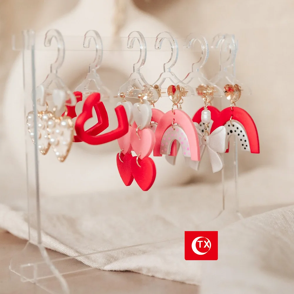 

Earring Display Stand Large Capacity Coat Hanger Rack Earring Hook Stylish Design Jewelry Show Case For Closet Organizer Travel