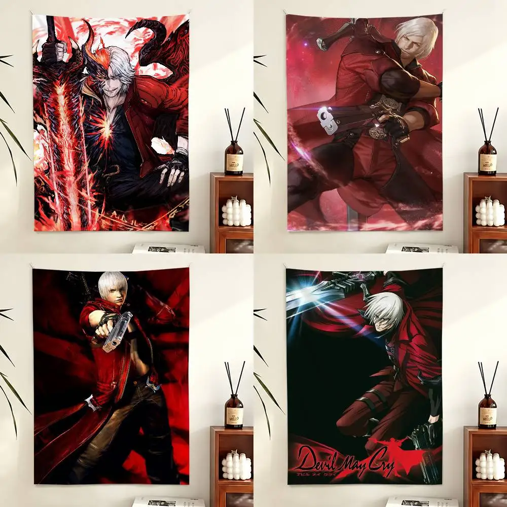 C-Classic game D-Devil May Cry Flag Digital Printing Banner for Garage Wall Out Door Decoration