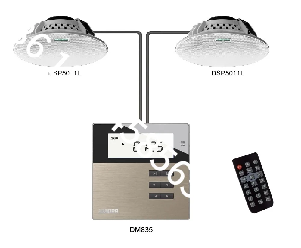 

Smart Home Ceiling Speaker System Remote Control Stereo Mini In Wall Music Amplifier Bluetooth Wall Amplifier