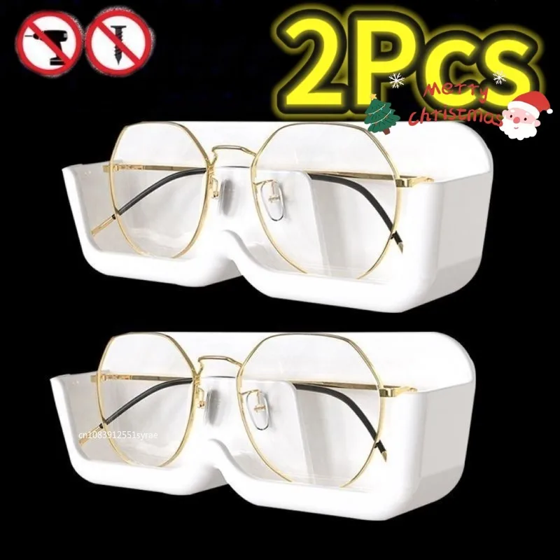 

Держатель для солнцезащитных очков без перфорации, украшение для гардероба, настенная стеклянная витрина, портативный ящик для хранения очков для домашнего уборки