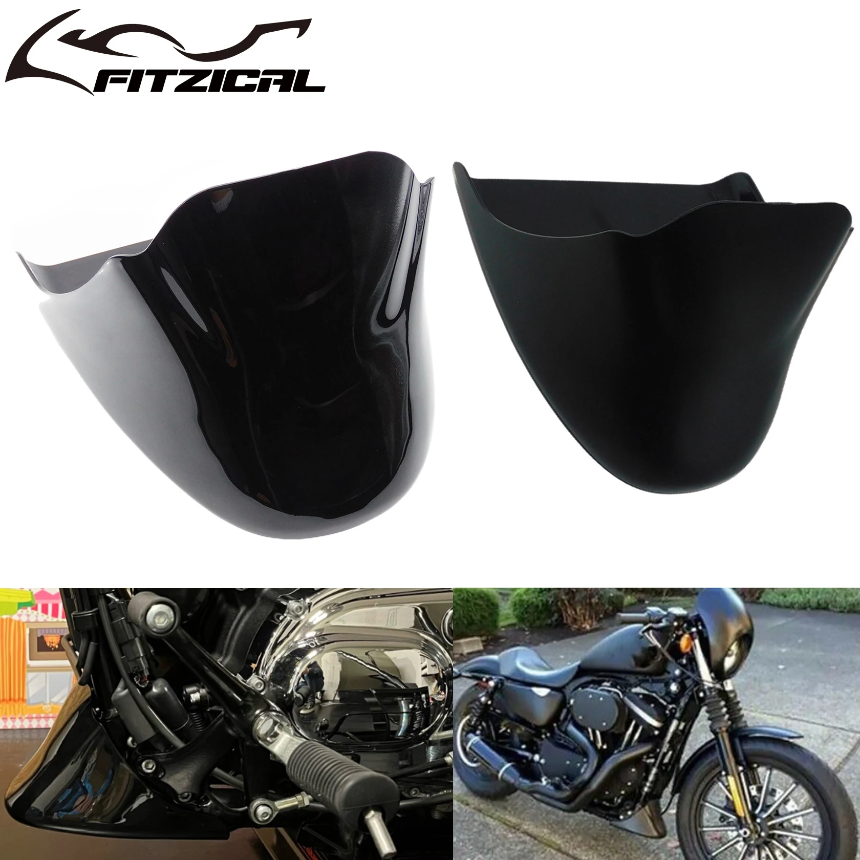 Protector de Guardabarros Delantero Inferior ABS para Motocicleta, Deflector de Aire, Carenado Inferior para Harley Sportster XL Iron 883 1200 Super Low Roadster 04-22