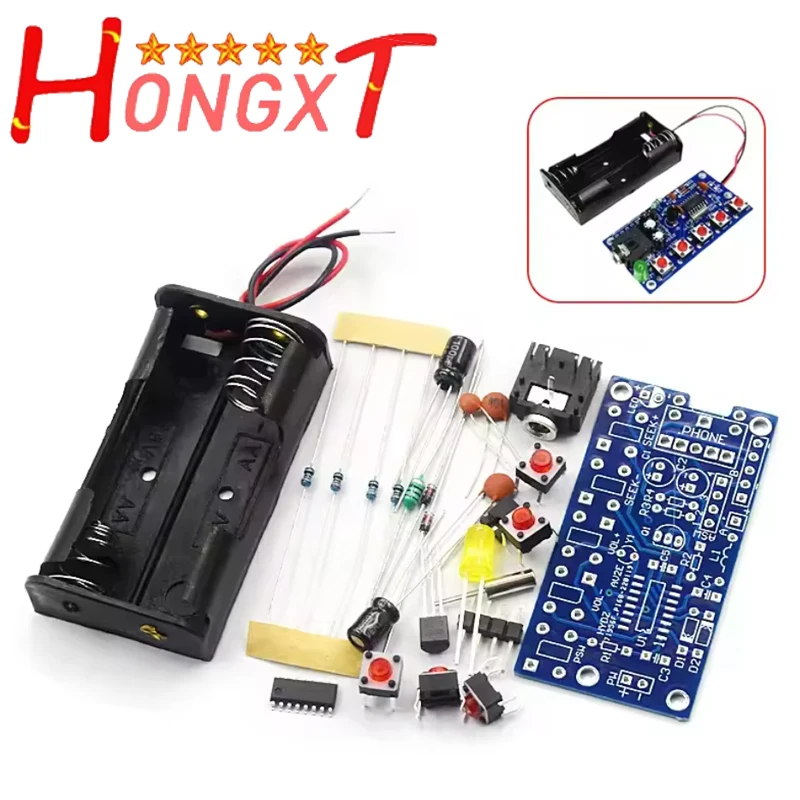DIY Electronic Kits Wireless Stereo FM Radio Receiver Module PCB 76MHz-108MHz DC 1.8V-3.6V