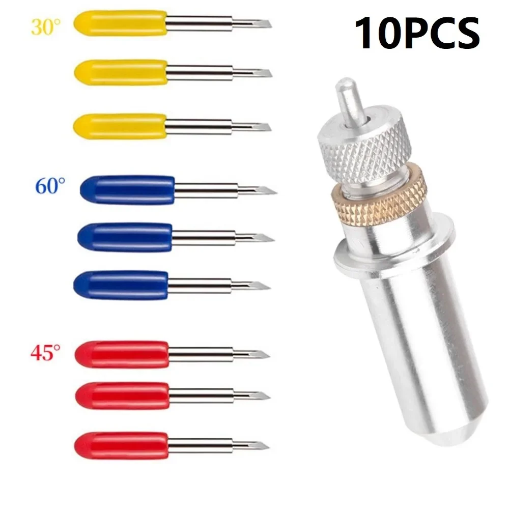10pcs 30 45 60 Cutter Cemented Carbide Blade Cutting Plotter Blade Milling Cutter Carving Tools For Degree Roland Plotter