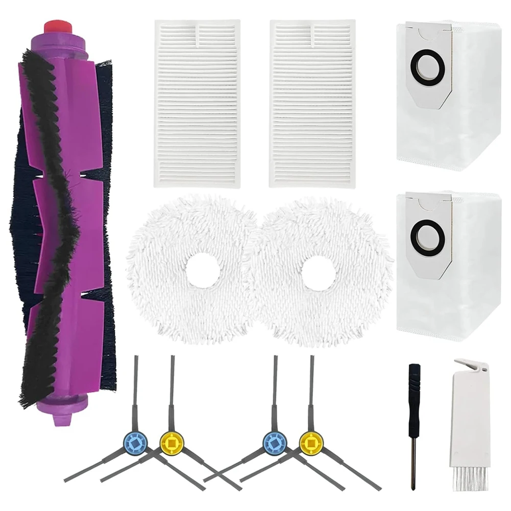 Untuk EUREKA J12 Ultra untuk Midea V12 sikat sisi utama Hepa Filter kain pel bagian pengganti kantung debu Accessories-A19G