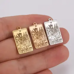 LIKGREAT 1pc Retro Tarot Cards Pendant Stainless Steel Major Arcana Divination Charm for DIY Bracelet Necklace Jewelry Wholesale