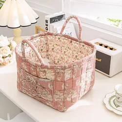 Sweet Floral Women's Bento Handbags Retro Patchwork Ladies Tote Shoulder Bags Retro Flower Female Storage Shopper Bag Purse