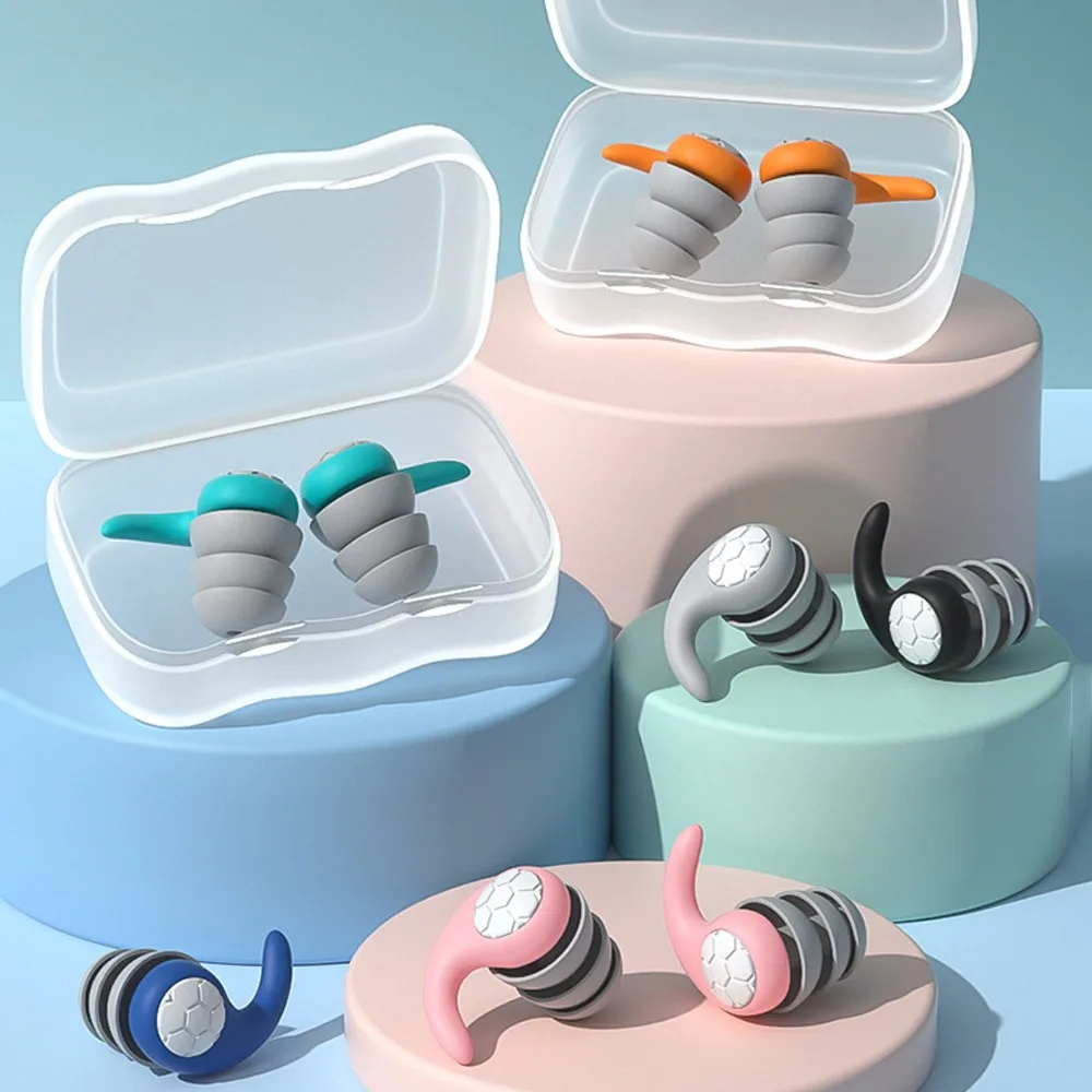 

Ear Protector Swimming Earplugs Waterproof Sound Blocking Waterproof Ear Plug Silicone Three Layer Silicone Earplugs Swimming