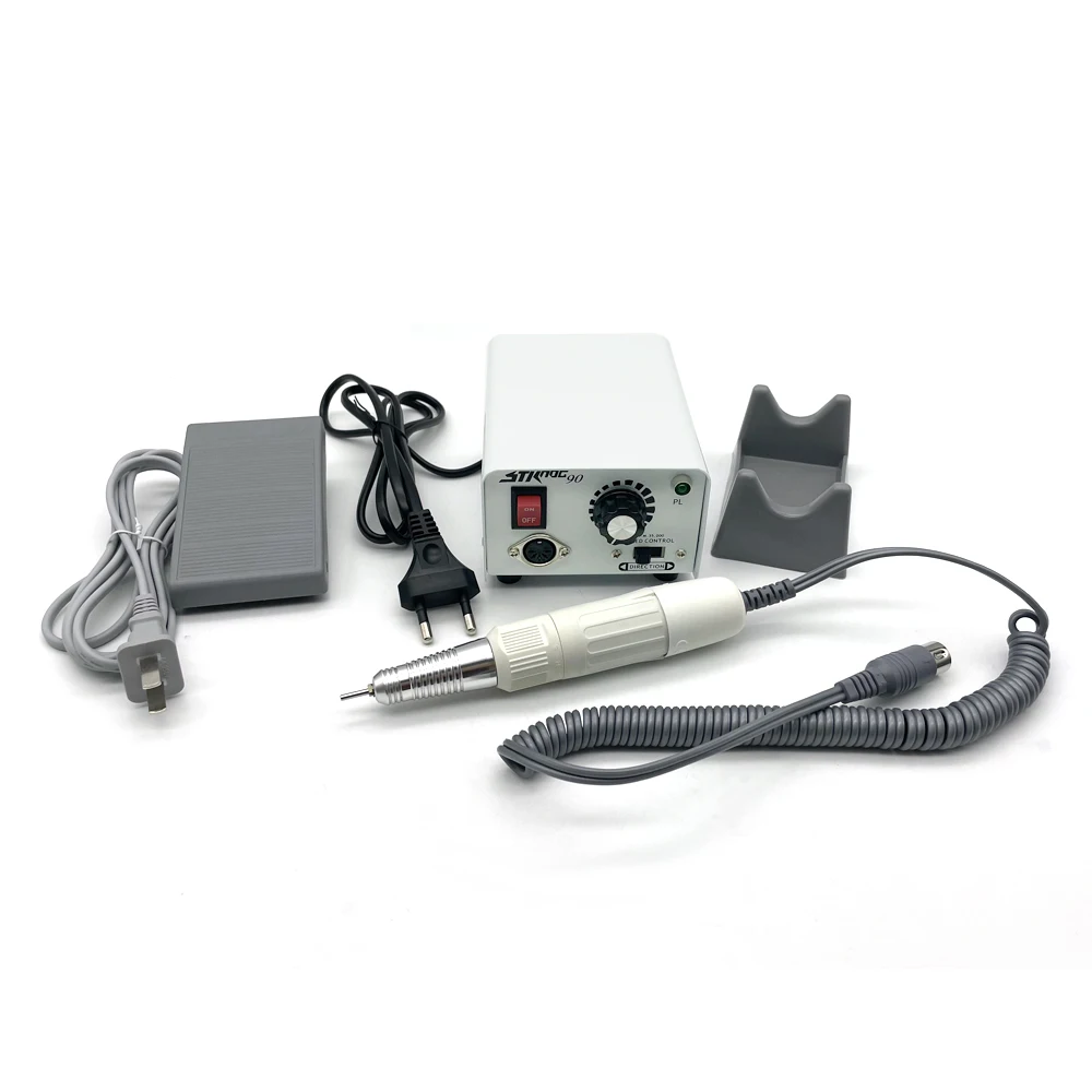

Strong 90 Nail Drill Machine 35000 SDE H20N Handpiece Cutters Manicure Electric Nail Drill Milling Manicure Polish Nail File