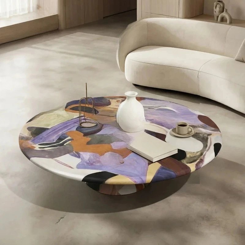 Living room villa high-end round coffee table home modern creative coffee tableTJ