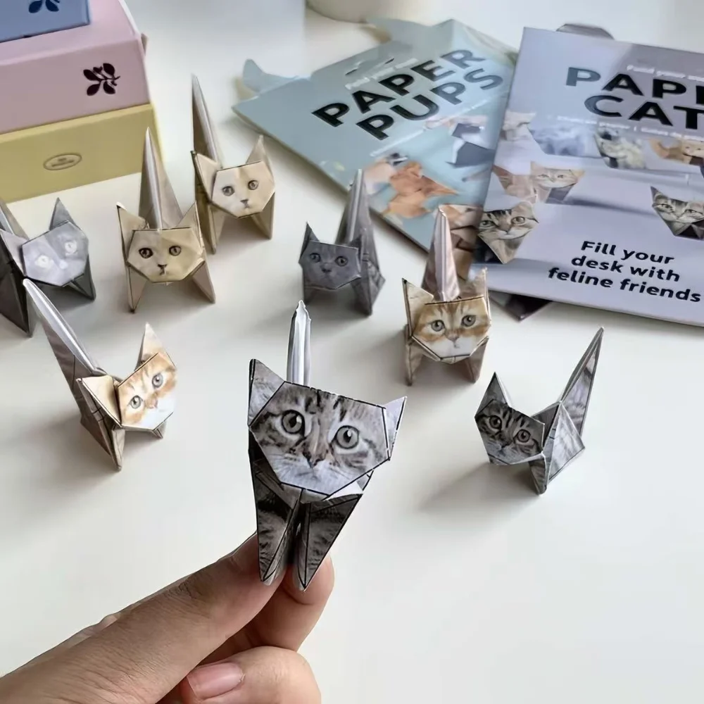Cute Animal Folding Paper Set  - Art Craft Cat 评论和价格
