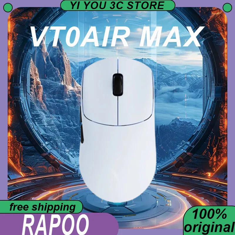 

RAPOO VT0Air MAX Wireless Dual Mode Mouse Lightweight Dual 8K Ergonomic 3950Ultimate Sensor Nordic54 Chip PC Esports Laptop Mice