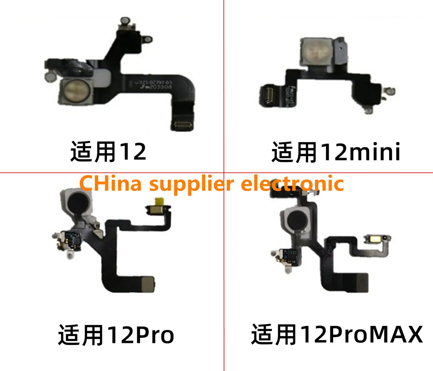 5pcs LED Flash Light Sensor Flex Cable Repair Parts For iPhone 12 mini 12 Pro Max Proximity Distance Ambient