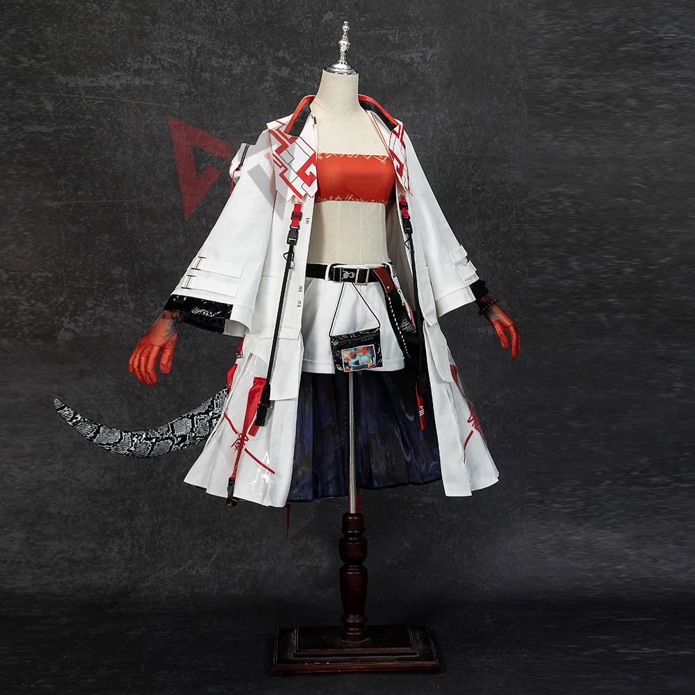 New Arknights Nian Cosplay Costume Tops Skirt Coat Tail Hairpins For Game Party Custom Made