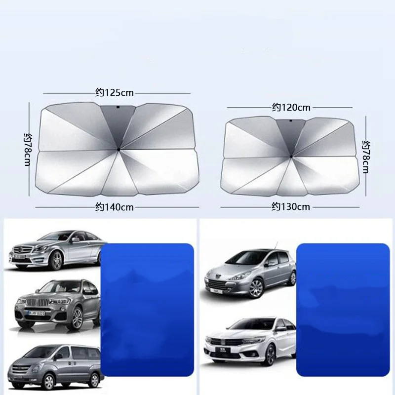 Car Sunshade Umbrella Car Sun Shade Protector Parasol Summer Sun Interior Windshield Protection Accessories For Auto Shading