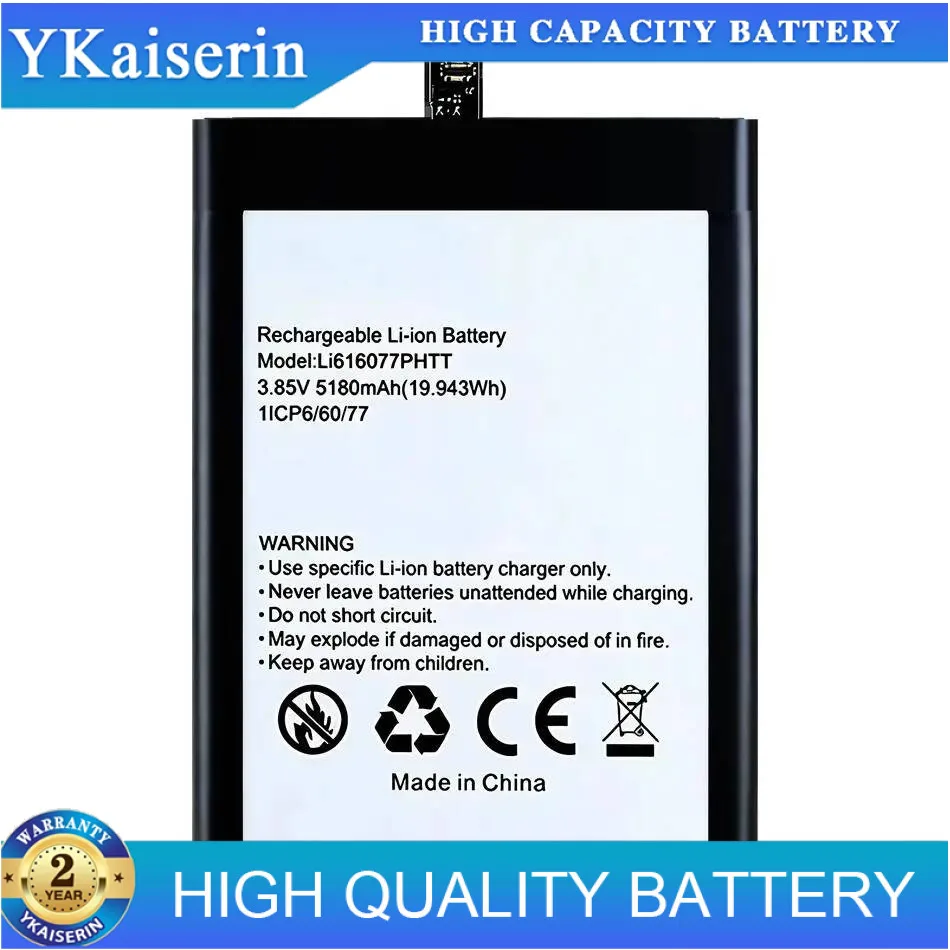 

Premium Replacement For Blackview BV5200 Li616077phtt 5180Mah Mobile Phone Battery Lightweight