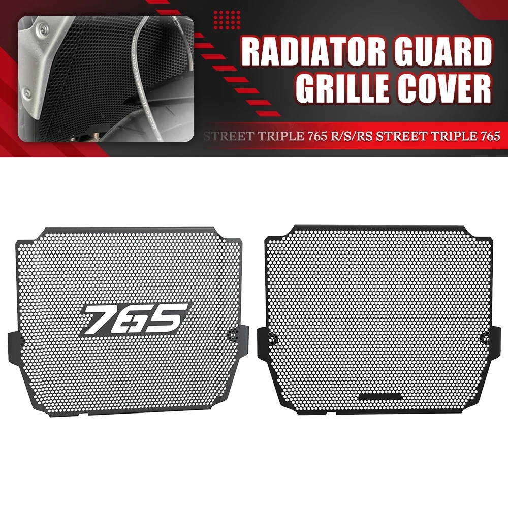 

Motorcycle Accessories Radiator Guard Grille Engine Skid Plate Cooler Cover FOR Street Triple 765 R RS Moto2 Edition 2023-2024