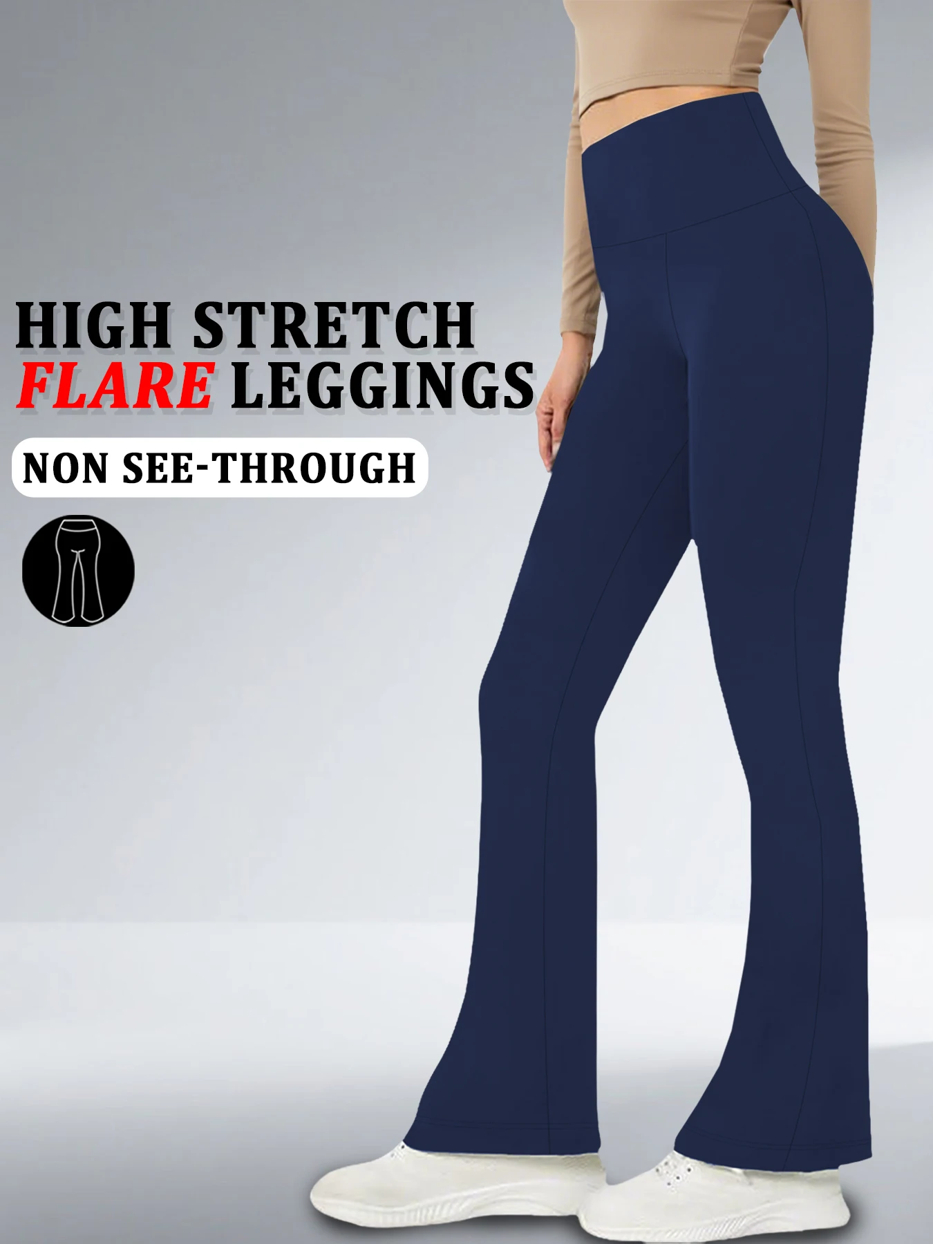 

Women's Super Soft Flare Pants High Waisted Tummy Control Workout Yoga Leggings Bell Bottoms