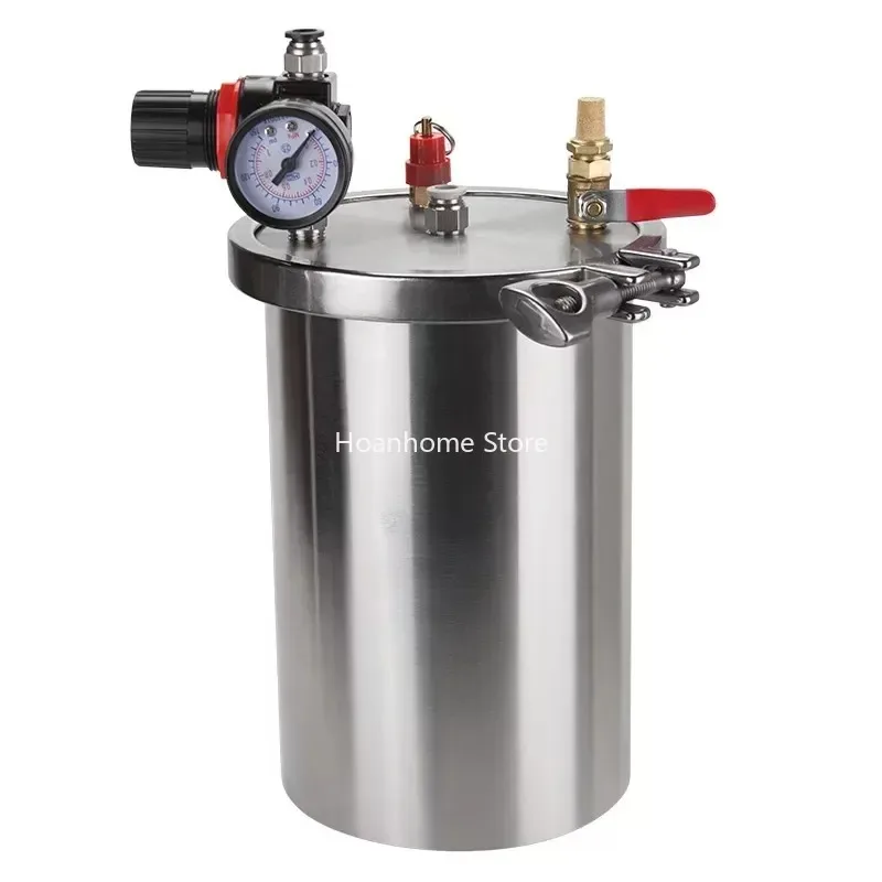 

10L Card frame 304 stainless steel pressure tank, maximum pressure 8bar, with barometer dispenser stainless steel pressure tank