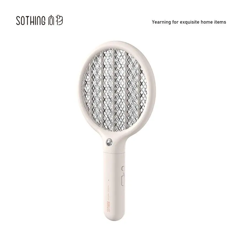 SOTHONG USB Charging Mini Portable Mosquito Swatter LED Light Purple Light Mosquito Trap Household Electric Mosquito Swatter