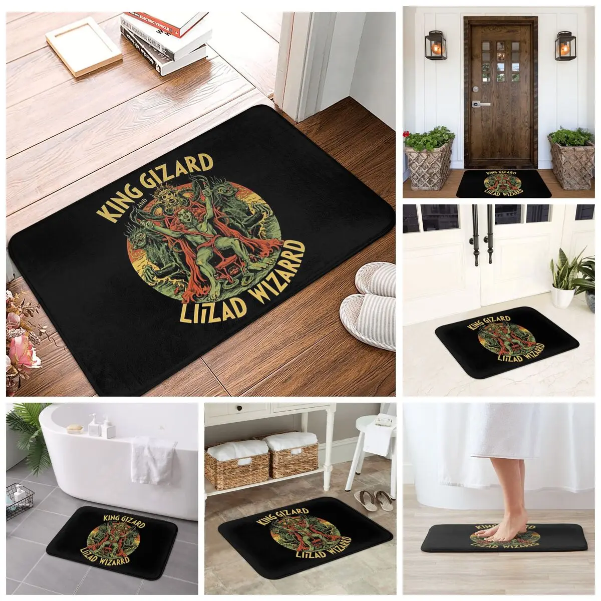 King Gizzard And The Lizard Wizard Oddments Doormat Kitchen Entrance Home Floor Mat Non-slip Carpet Rug for Balcony Footpad Mats - view 6