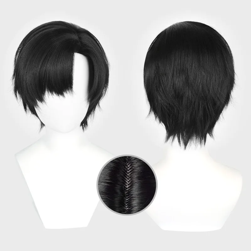 رافاييل زين كزفيا سيلوس كاليب شعر مستعار تأثيري للجنسين قصيرة أنيمي لعبة الحب والمساحة العميقة شعر مستعار اكسسوارات الشعر هالوين شعر مستعار للحفلات