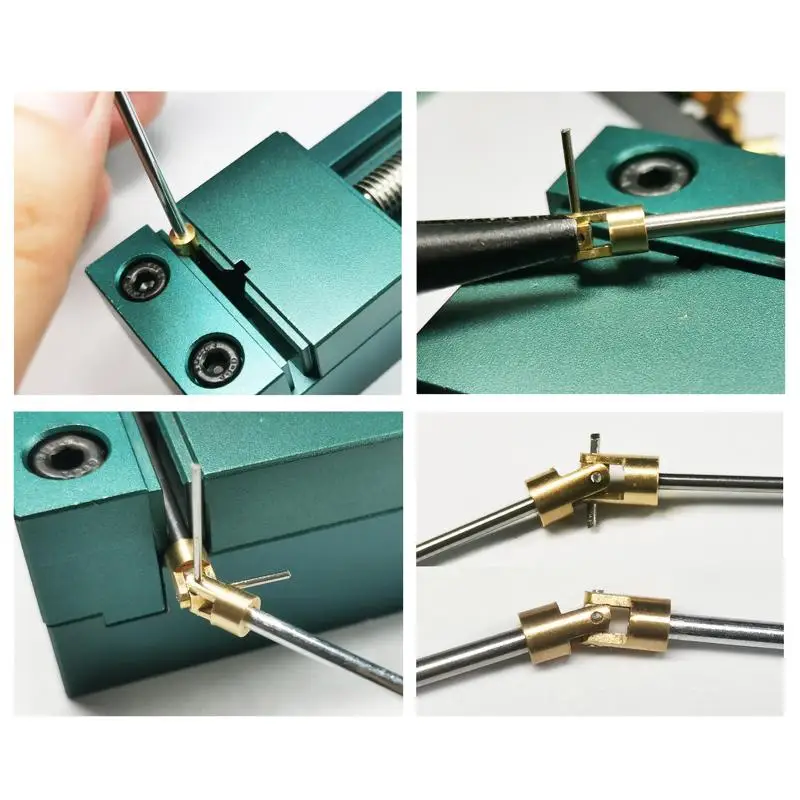 1Set Mini Universal Joint OD 2mm/1mm Brass Coupling Shaft/Through Hole Connector For 1/64 1/72 1/87 Static-to-Dynamic Coupling