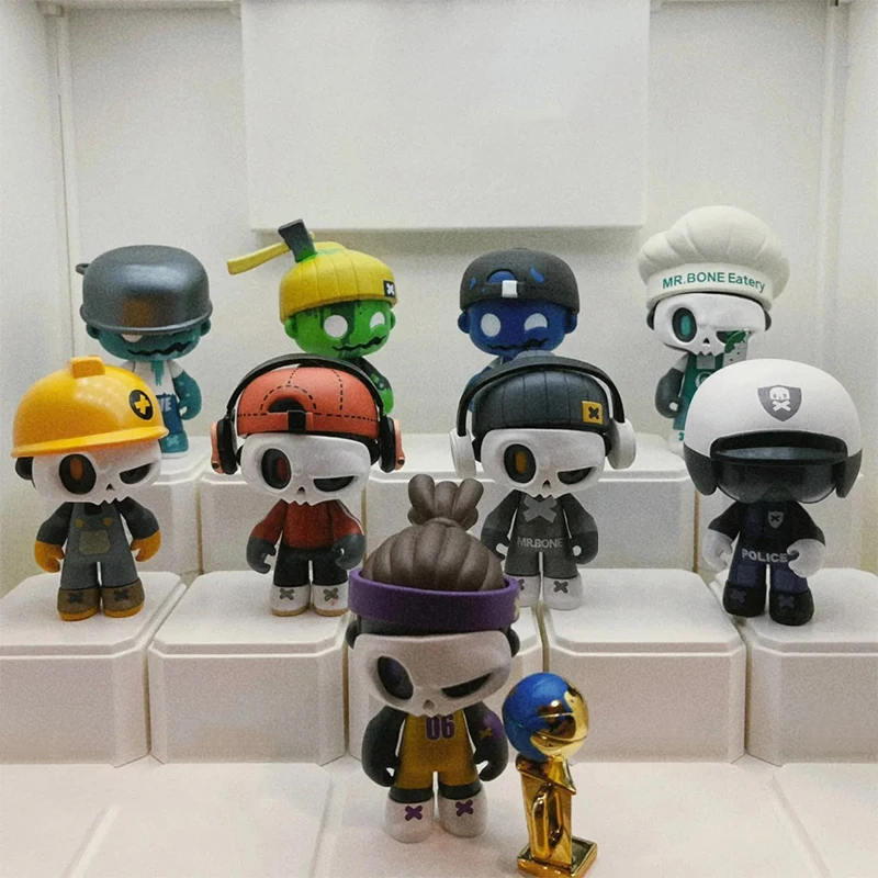 MR.BONE JUNIOR First Day Series слепая коробка MR.BONE Фигурка-сюрприз Сумка Kawaii Аниме Кукла Mysrtery Box Домашний декор Подарочные игрушки