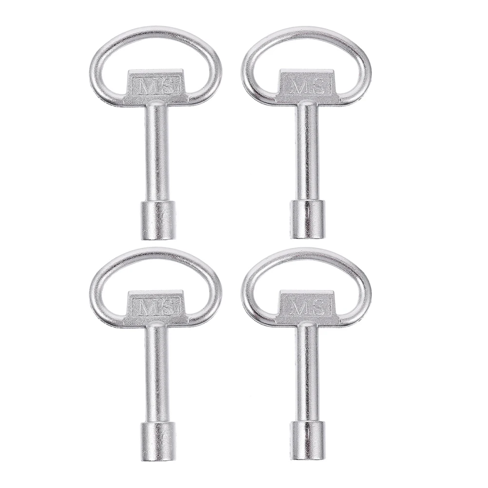 

4pcs Cabinet Door Key Zinc Alloy Triangle Socket Spanner Triangular Keys Parts Electric Cabinet Gas Meter Box Elevator Durable