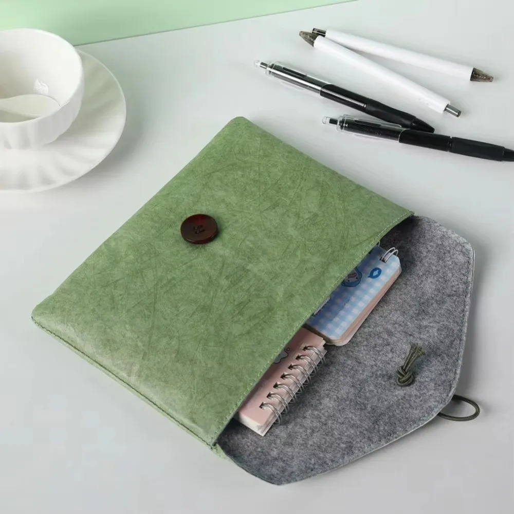 

Durable Multi-pocket Stationery Bag Waterproof Dupont Paper Data Cable Storage Bag Document Organizer