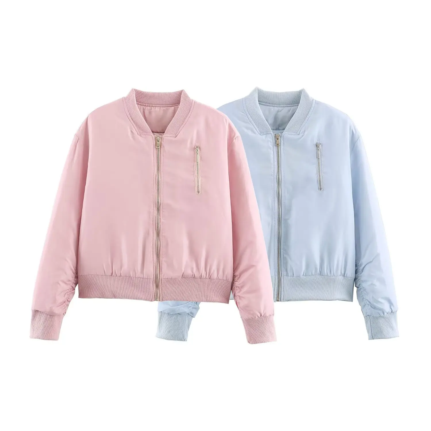 Maxdutti Women's 2026 Summer New Fashion Versatile Stand-up Collar Loose Casual Baseball Sweatshirt Coat