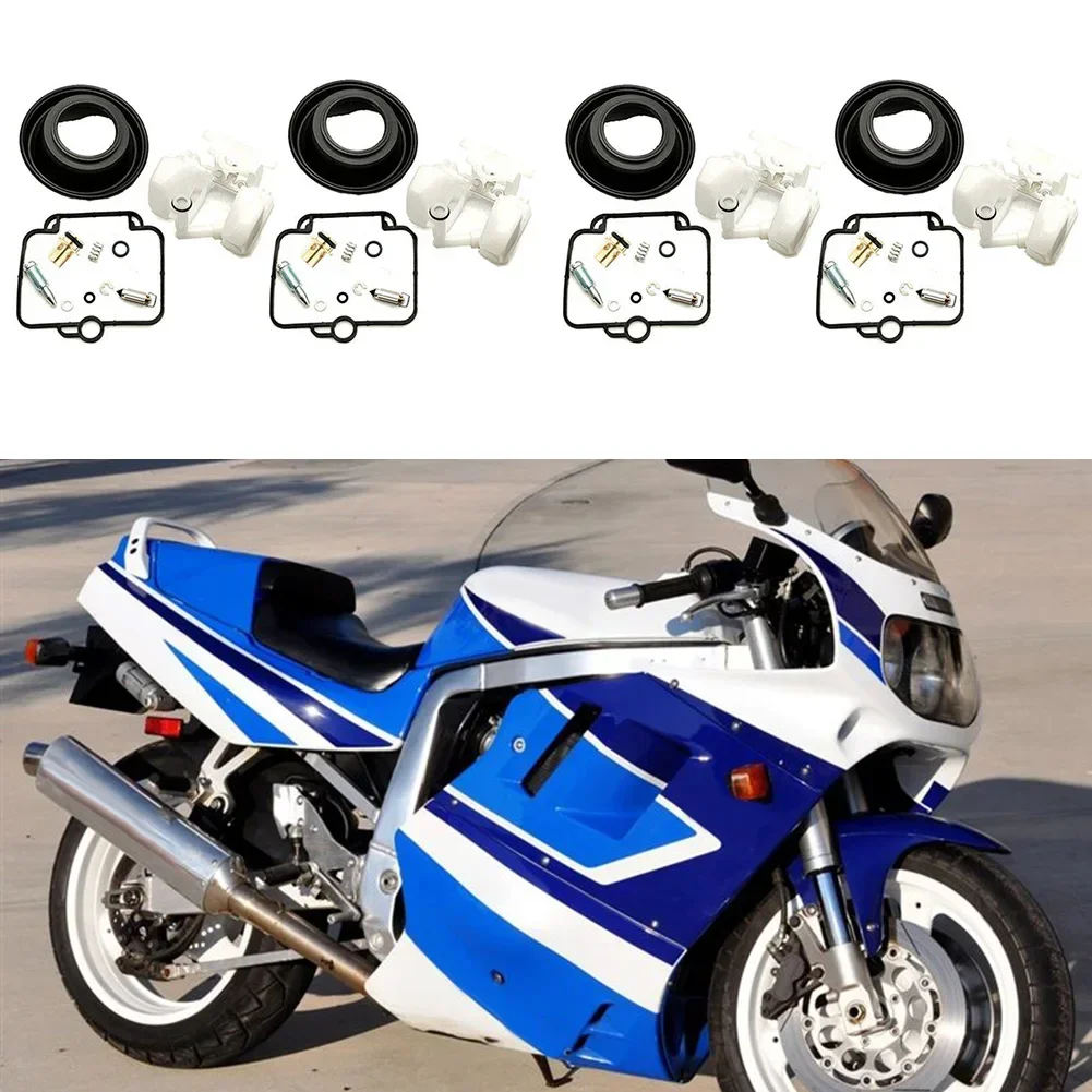 4Set FOR Suzuki Bandit 1200 GSF1200S 1997 - 2000 Motorcycle Carburetor Repair Kit Float Diaphragm Parts