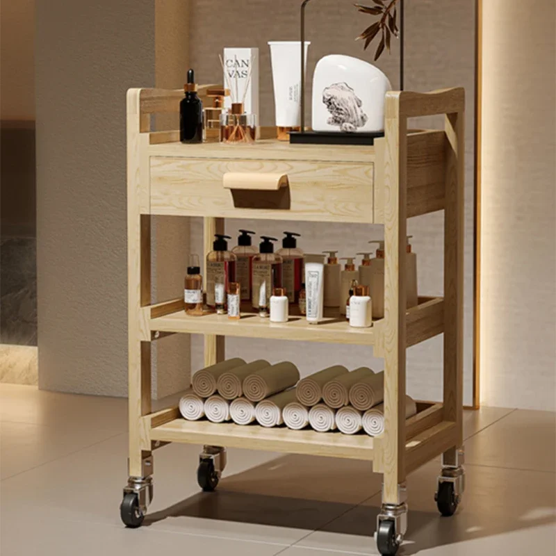 عربة لجماليات تصفيف الشعر تحميل عربة مساعدة صالون تجميل عربات التجميل المهنية الأثاث Carrelli #2