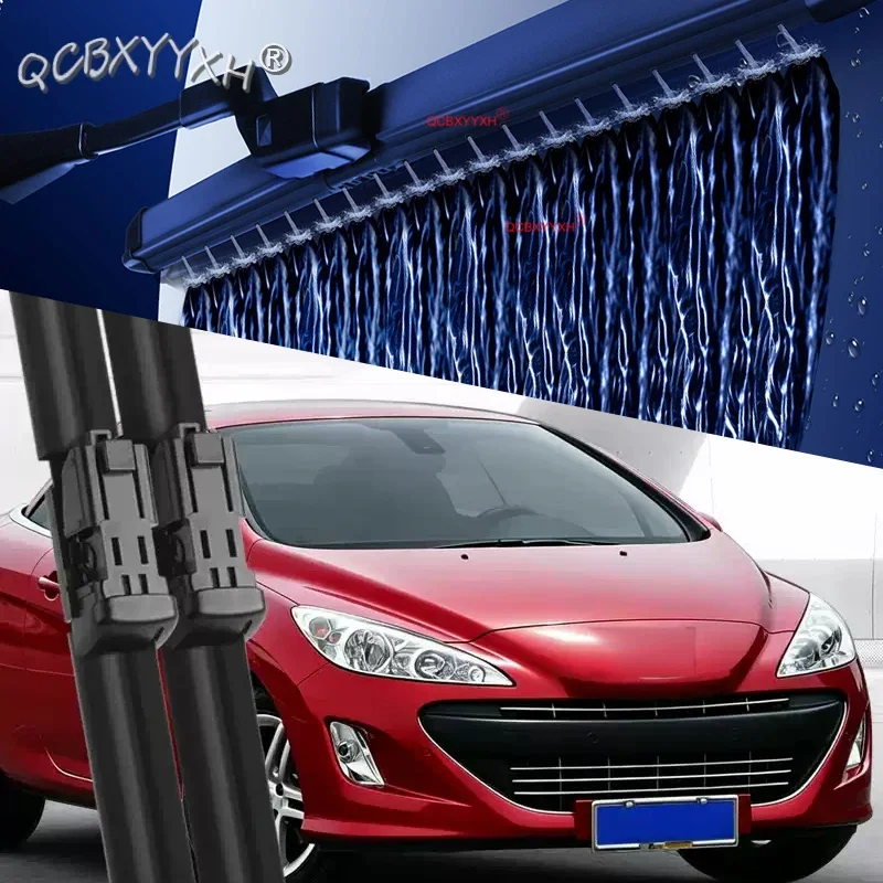 2pcs Car Modify Wet Arm Wiper For Peugeot 301 e-308 308 T7 T9 Hatchback 308SW Estate Rifter Auto Windshield Water Spray Wiper