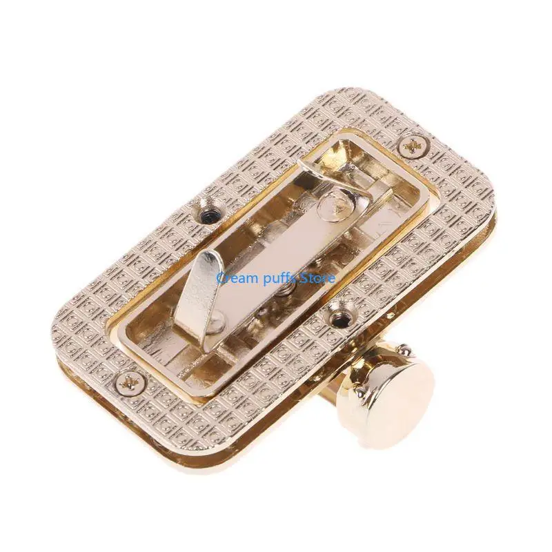 50LE Metal Bamboo Rectangle Clasp Turn Lock Twist Locks DIY Handbag Bag Purse H
