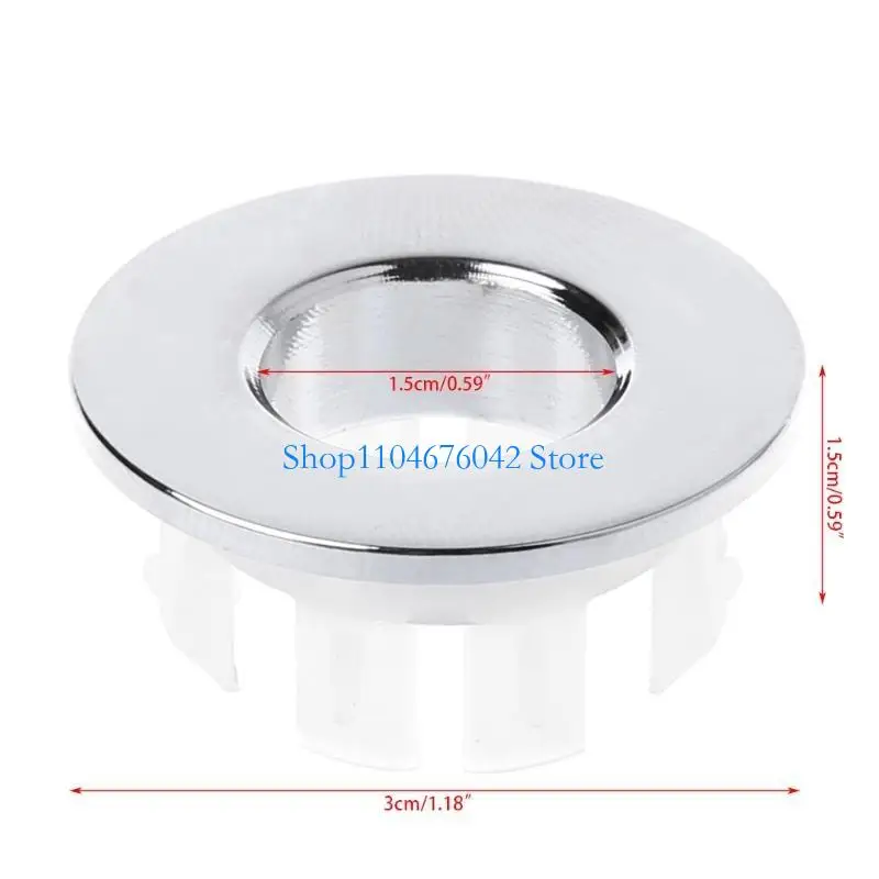 5asd Sink Basin Trim Overflow Ring Cover Bathroom Kitchen Sink Round Hole Cover