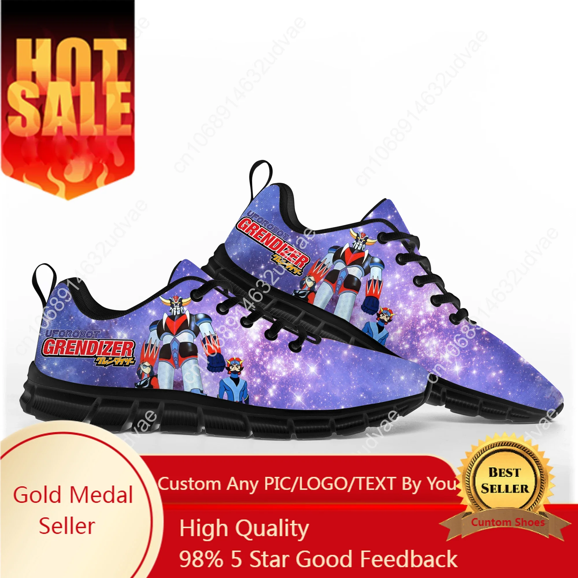 

UFO Robot Grendizer Sneakers Mens Womens Teenager Customized Sports Shoes Casual Custom Made Shoe High Quality Couple Shoes