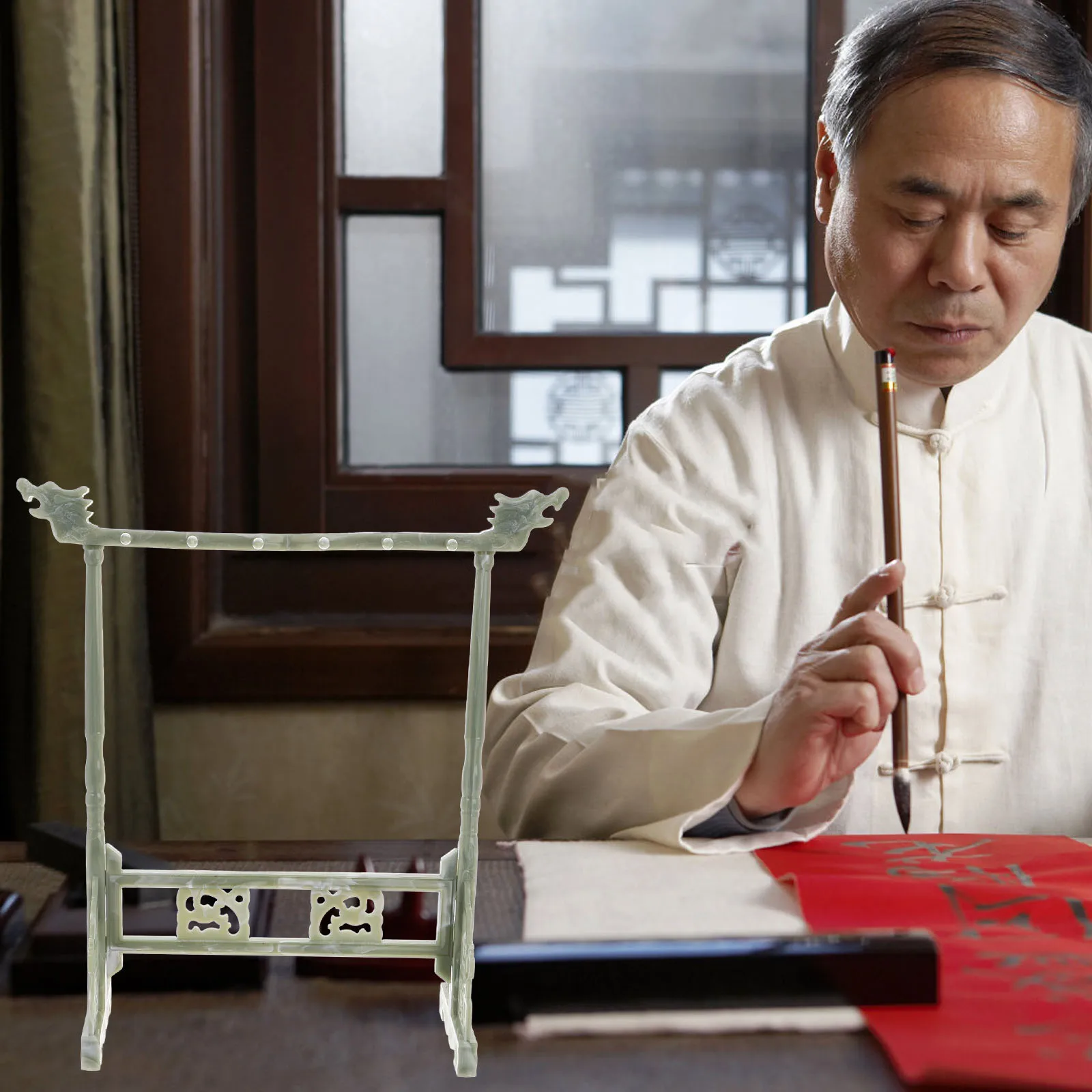 

Brush Holder Calligraphy Display Pen Storage Drying Hanger Resin Acrylic Makeup Travel