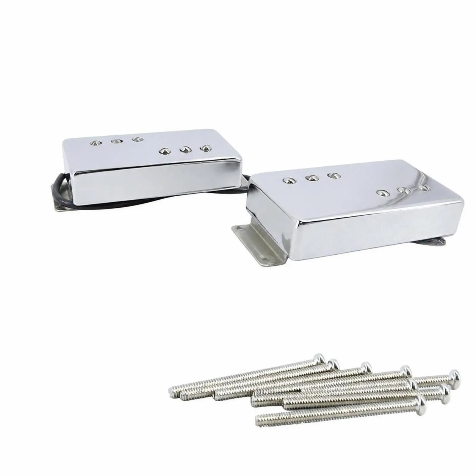 2 Pieces Guitar Pickup Set Metal-Covered Hardware Adjustable for Luthier